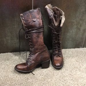 Free bird leather lace up boots
